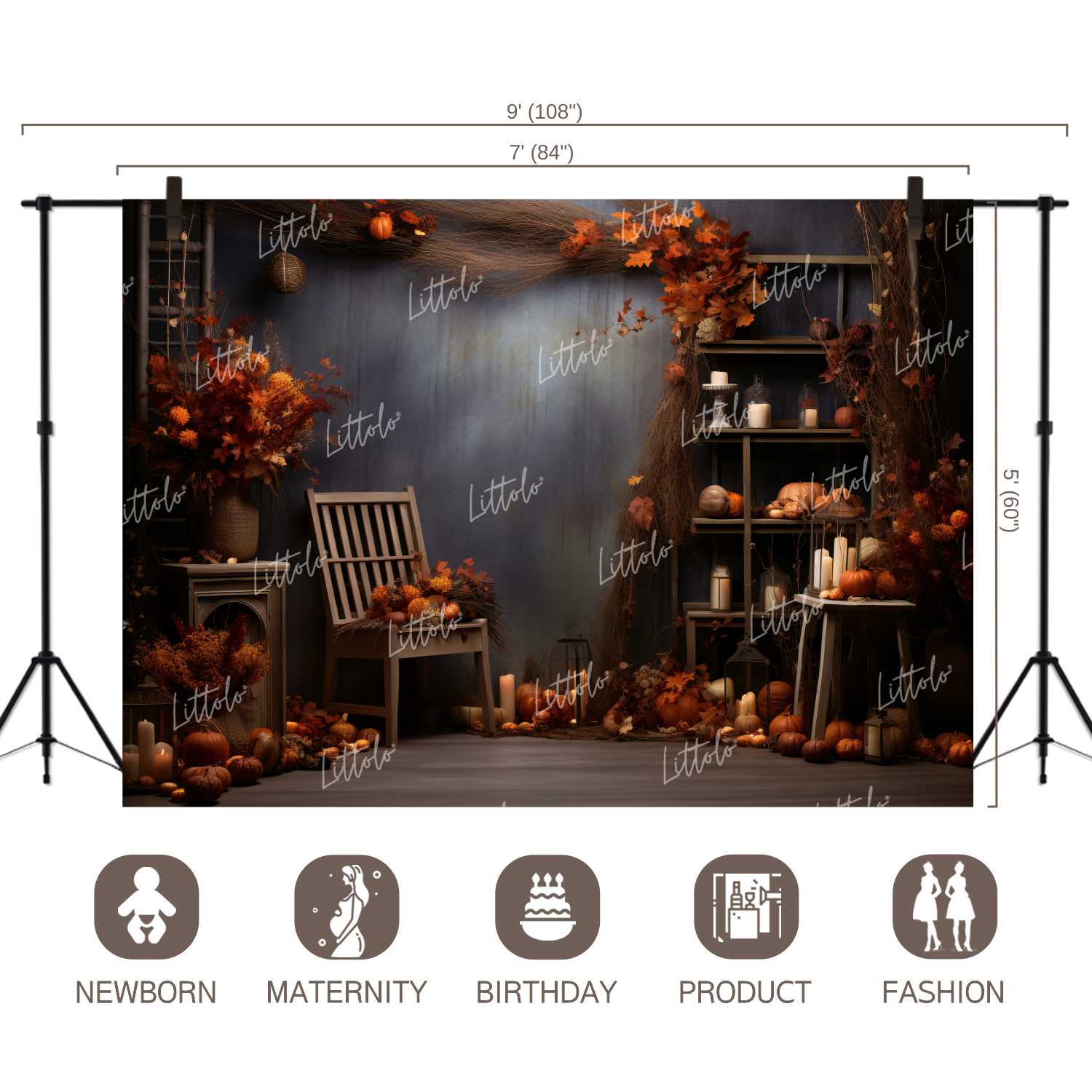 LB1132 Festive and Season Halloween Backdrop