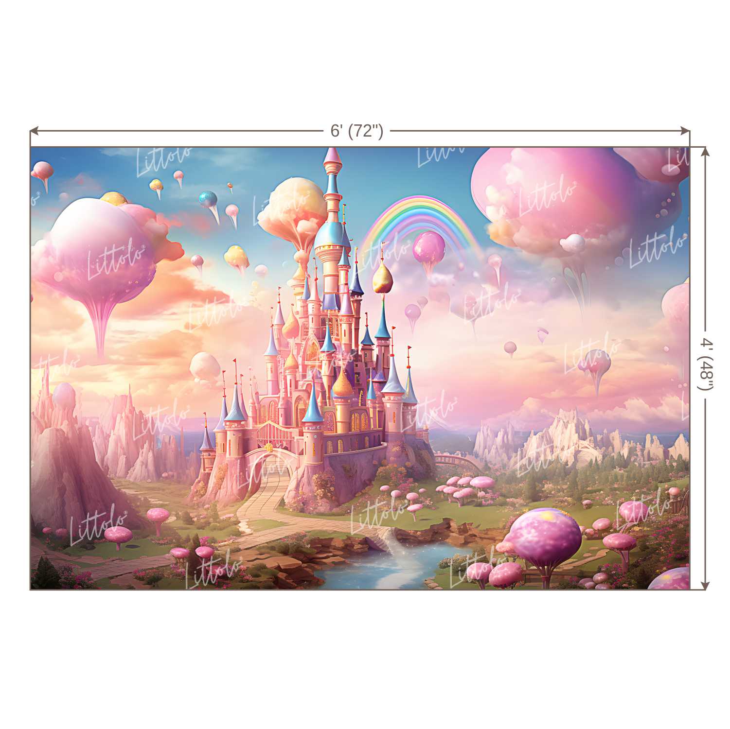 LB1133 Prince/Princess Castle Backdrop