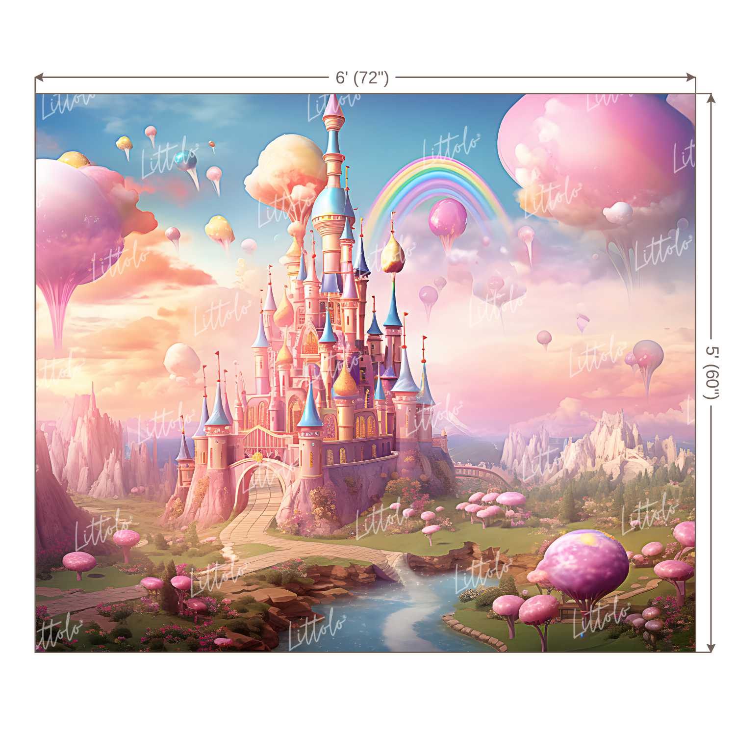 LB1133 Prince/Princess Castle Backdrop