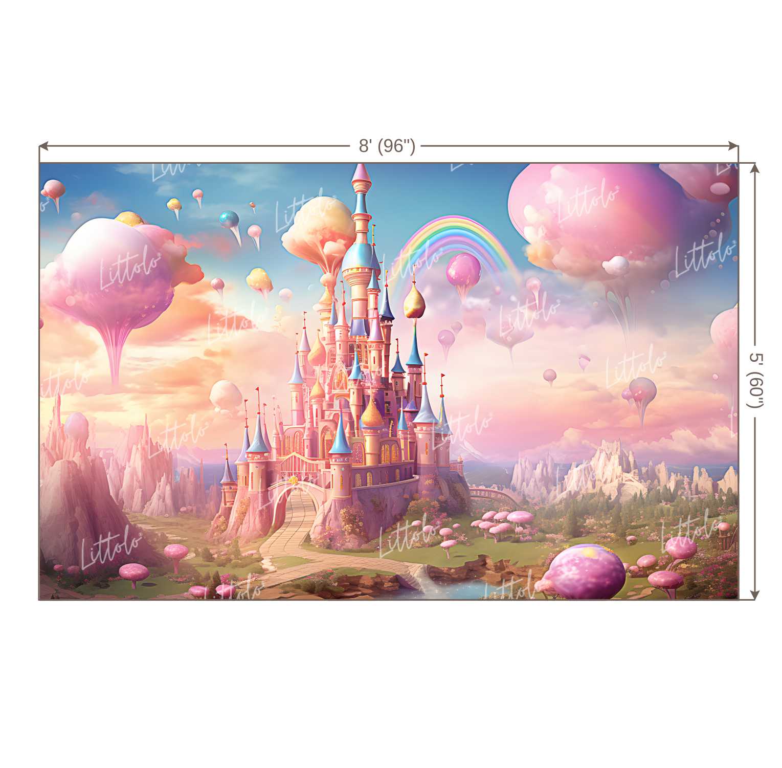 LB1133 Prince/Princess Castle Backdrop