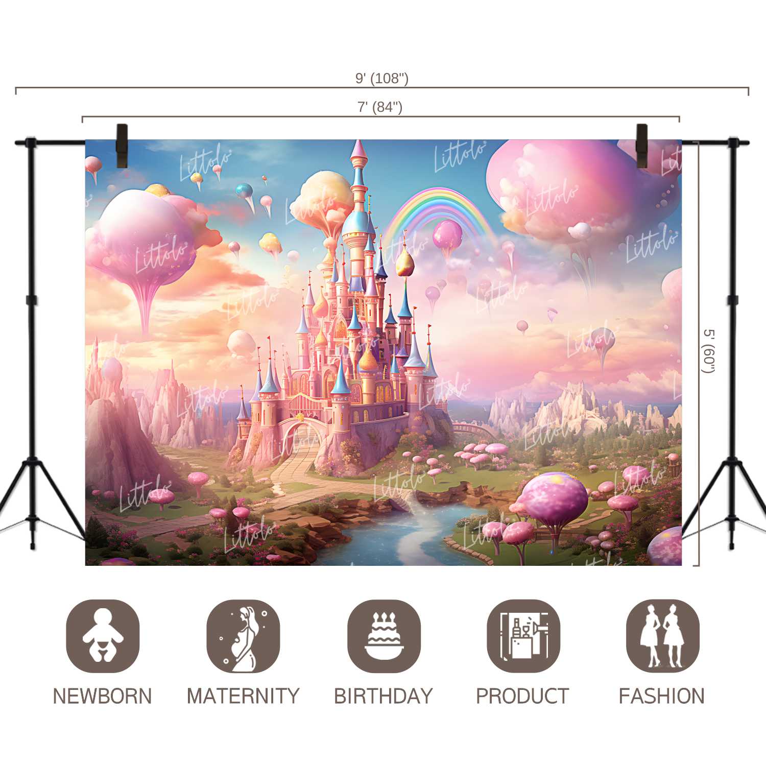 LB1133 Prince/Princess Castle Backdrop