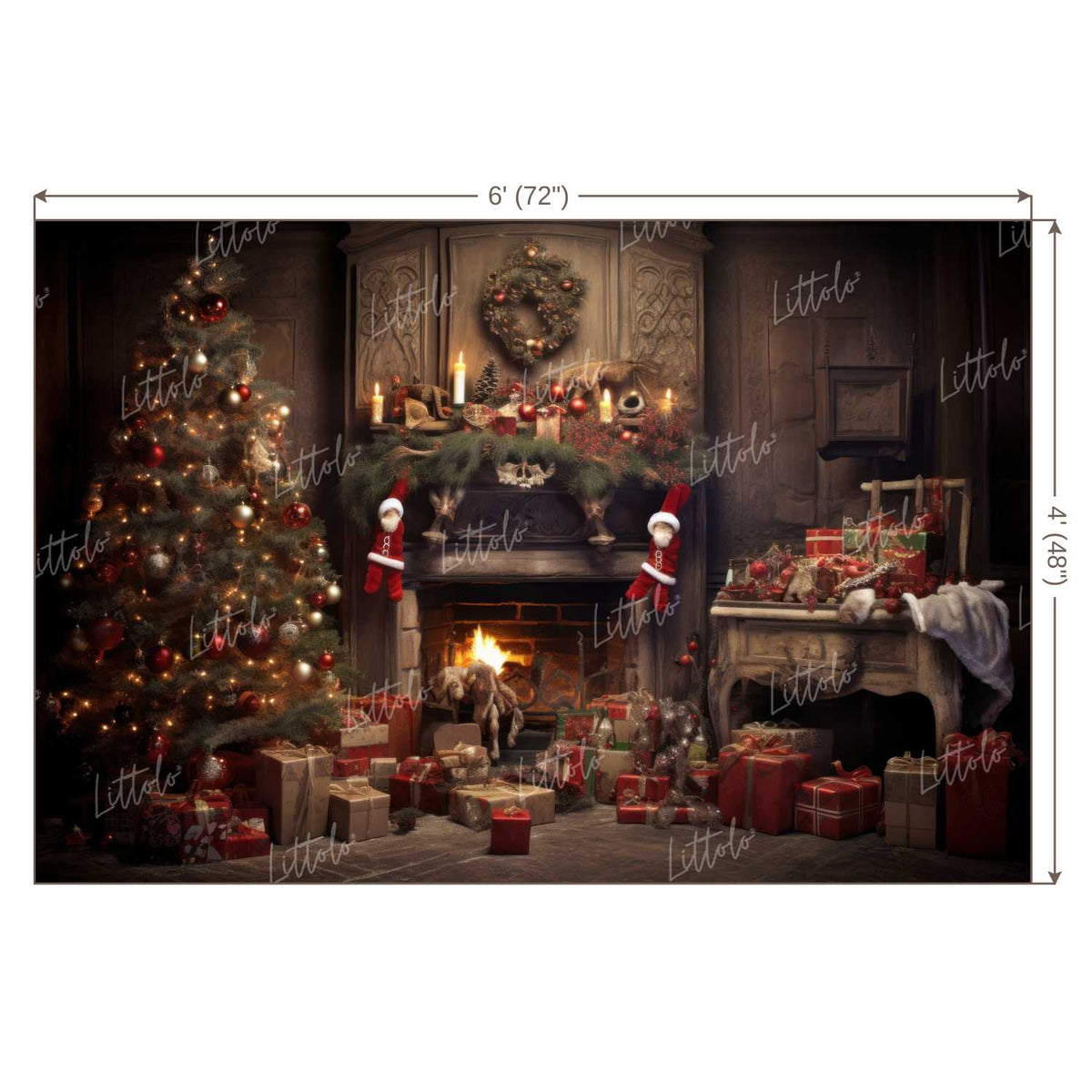 LB1141 Festive and Season Christmas Backdrop