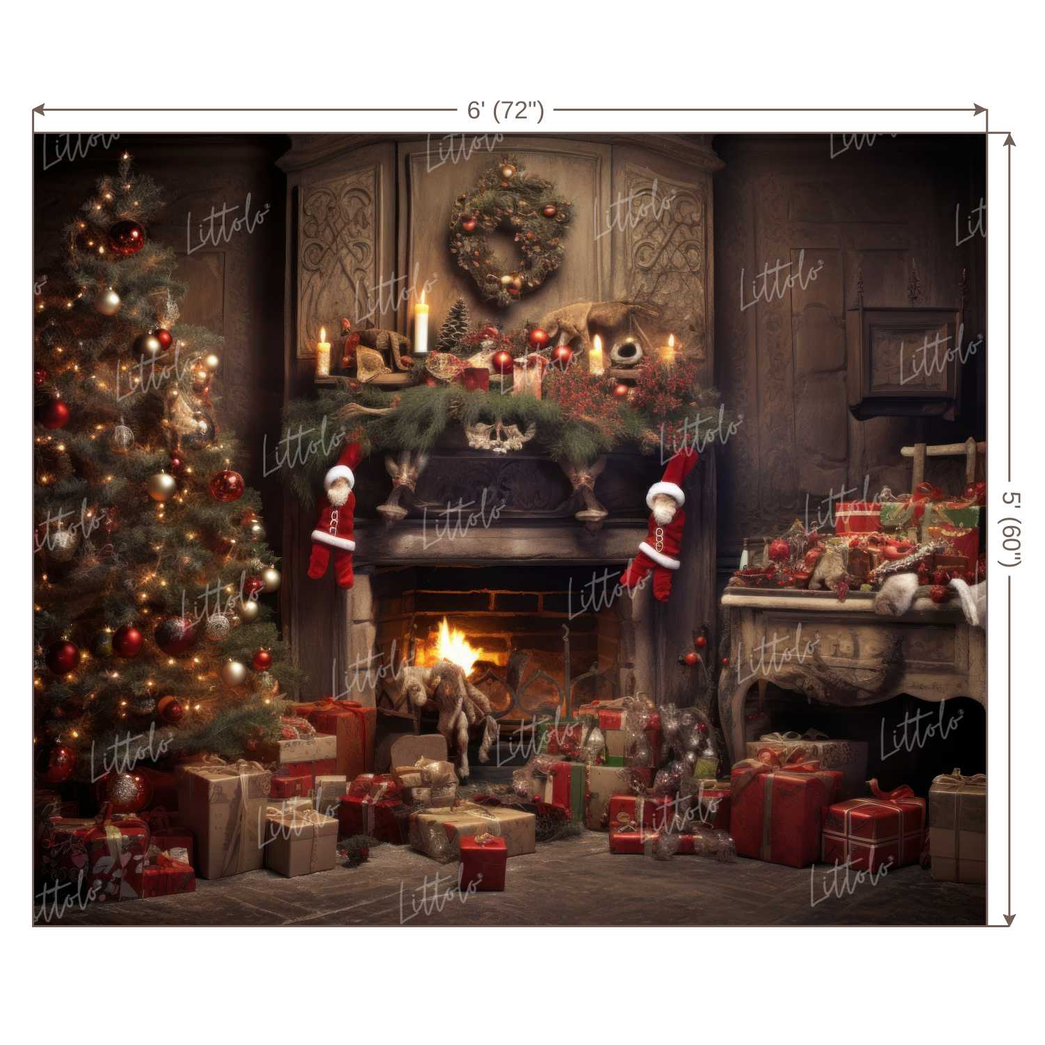 LB1141 Festive and Season Christmas Backdrop