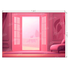 LB1142 Gorgeous Pink Theme Door Backdrop