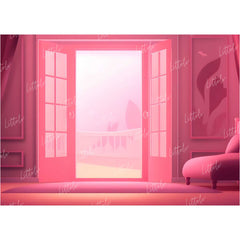 LB1142 Gorgeous Pink Theme Door Backdrop