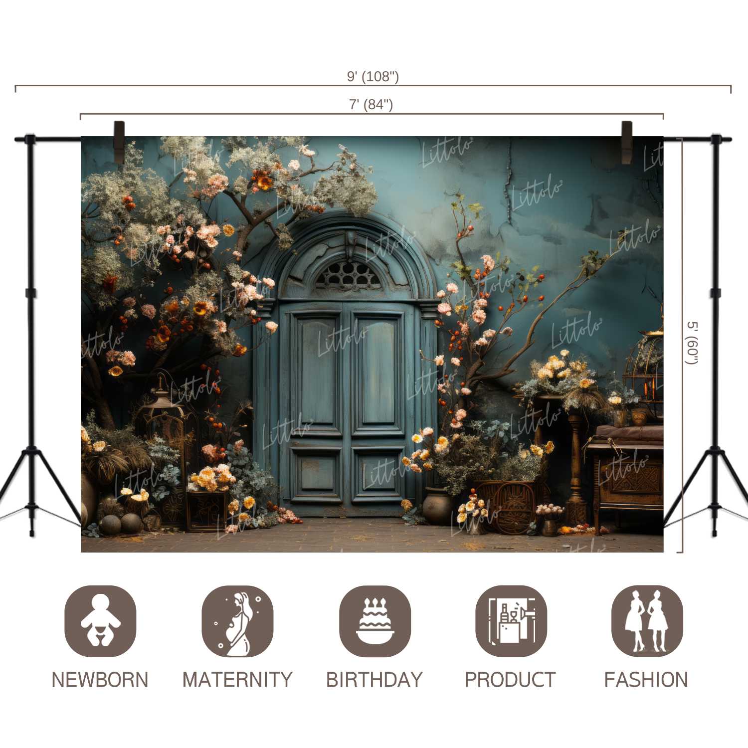 LB1143 Floral and Fine Art Backdrop