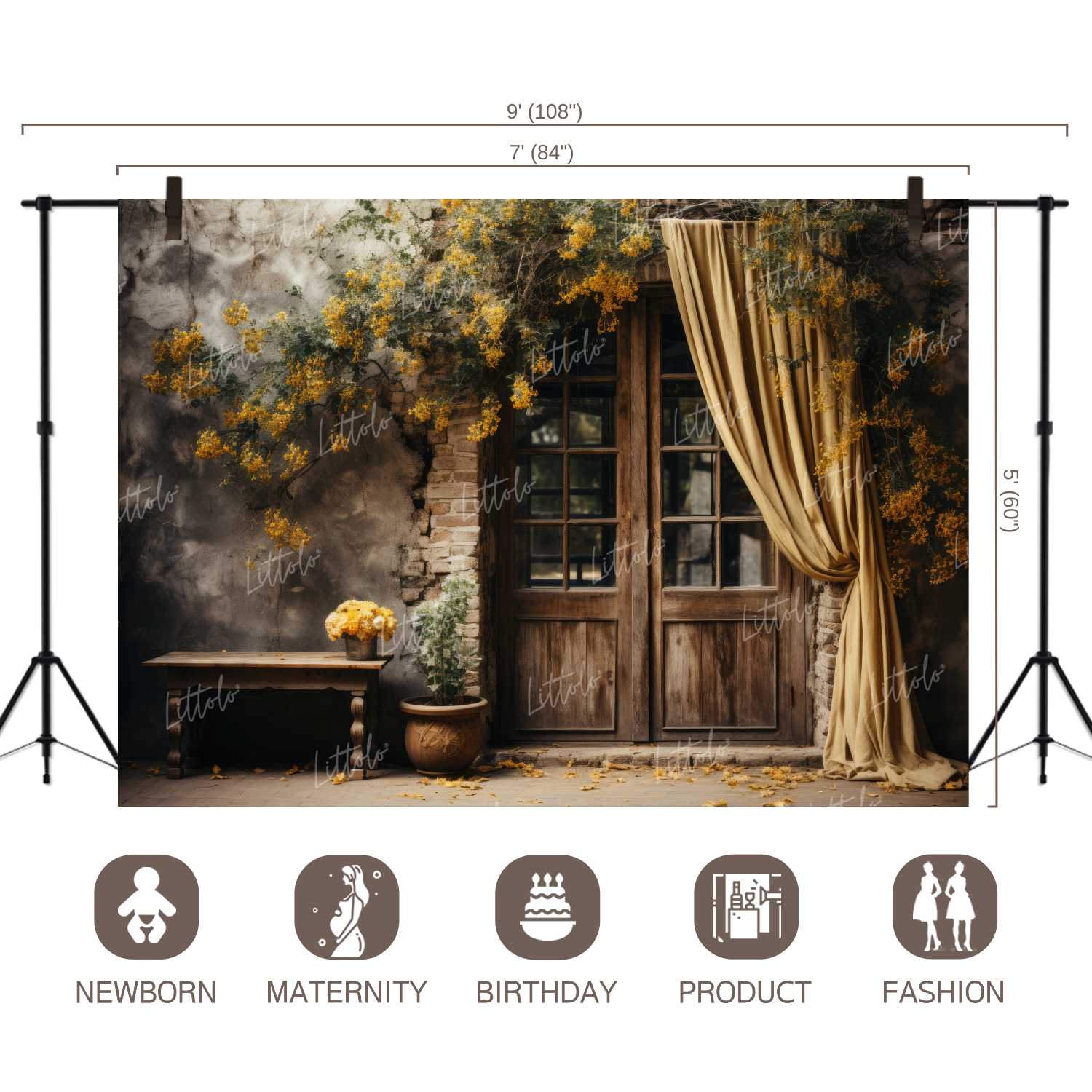 LB1145 Floral and Fine Art Backdrop