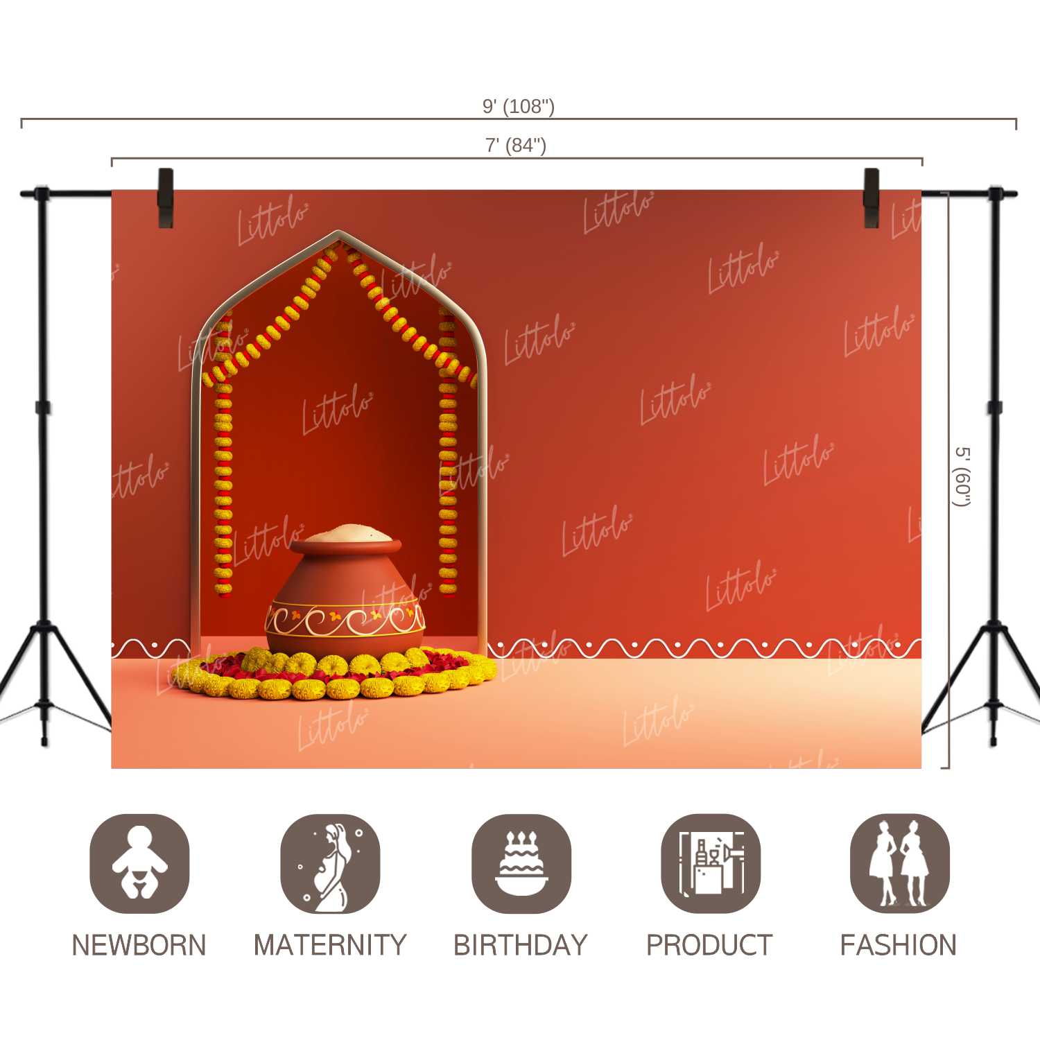 LB1147 Festivals and Seasons Pongal Backdrop