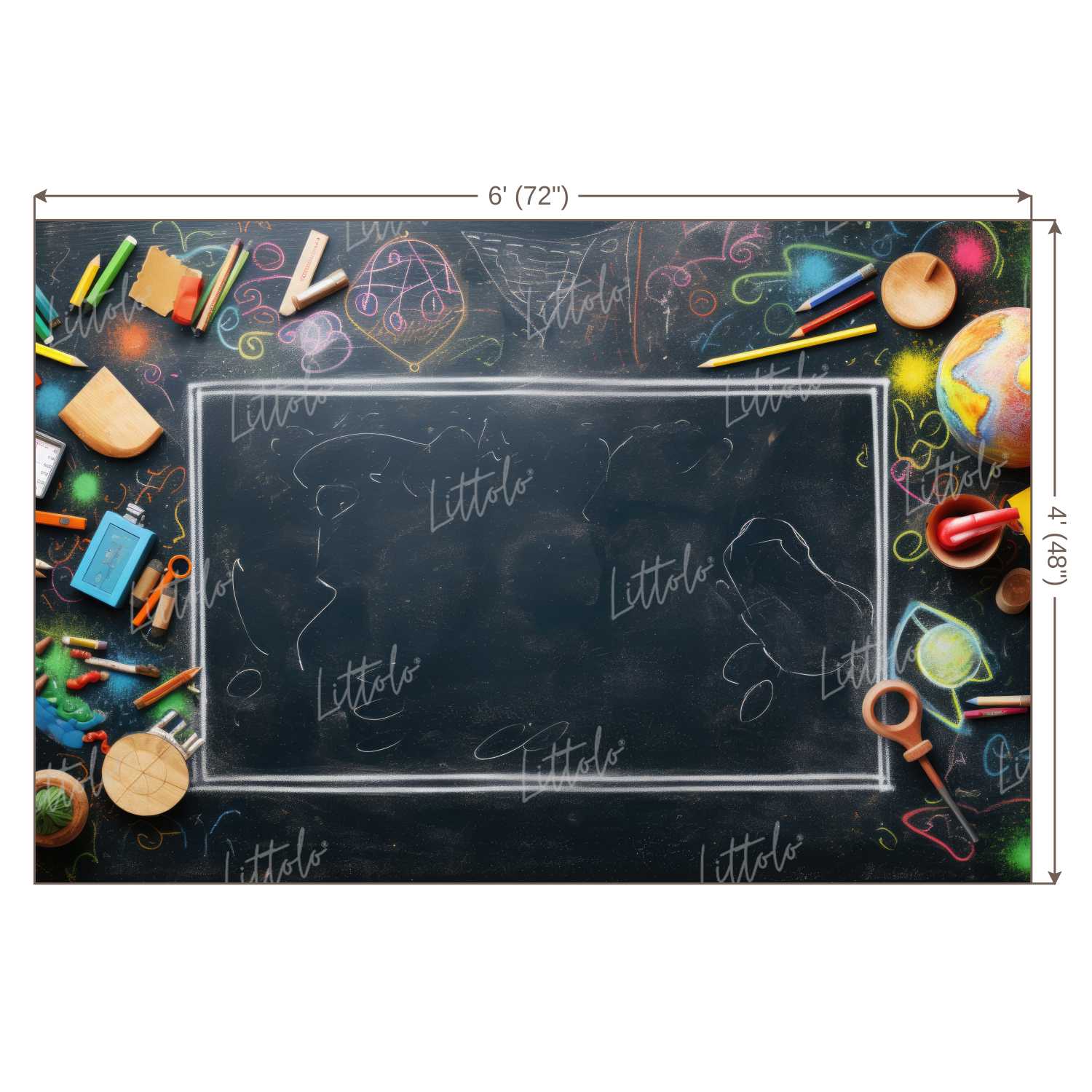 LB1155 Cake Smash and Themed Drops Back to School Backdrop