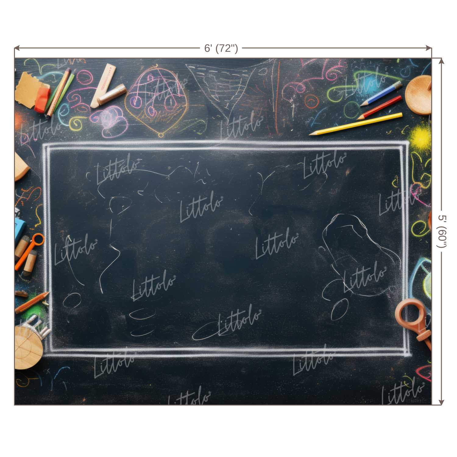 LB1155 Cake Smash and Themed Drops Back to School Backdrop