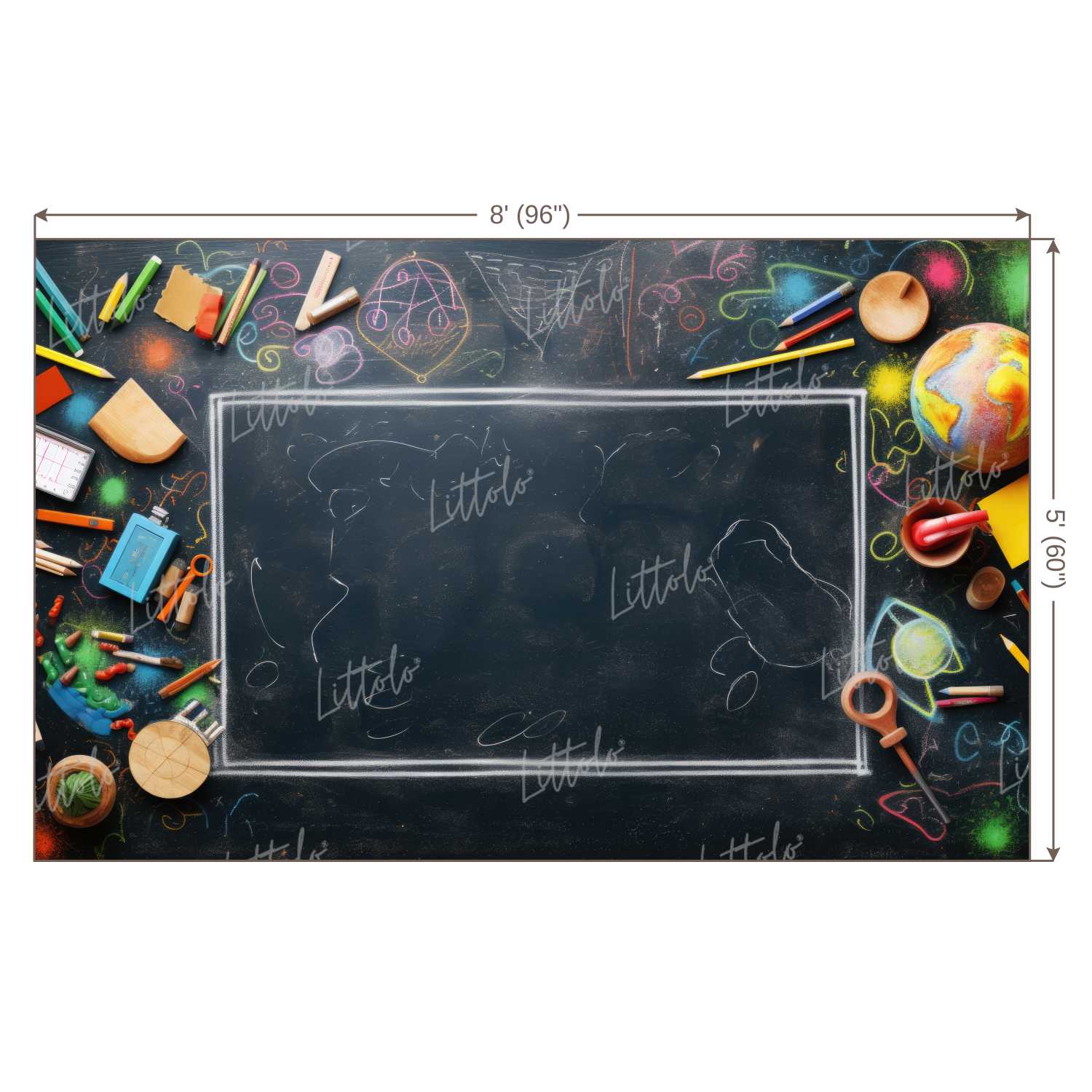 LB1155 Cake Smash and Themed Drops Back to School Backdrop