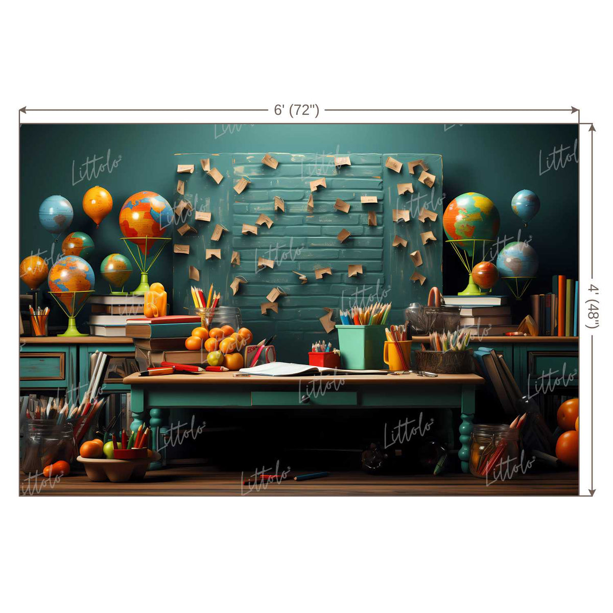 LB1156 Cake Smash and Themed Drops Back to School Backdrop