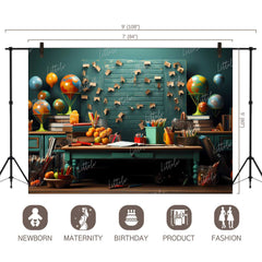 LB1156 Cake Smash and Themed Drops Back to School Backdrop