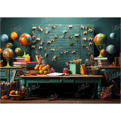 LB1156 Cake Smash and Themed Drops Back to School Backdrop