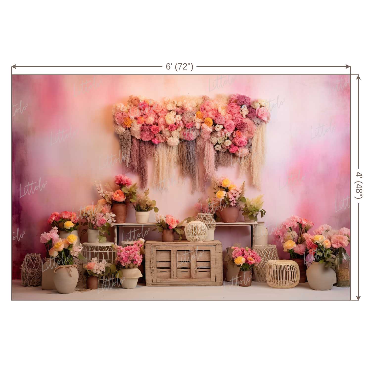 LB1158 Boho Theme Backdrop