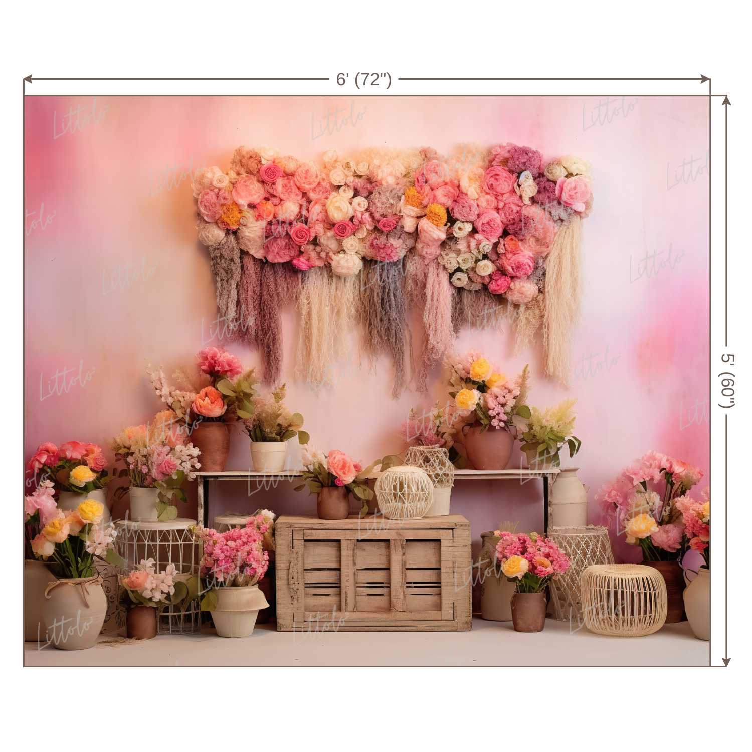 LB1158 Boho Theme Backdrop