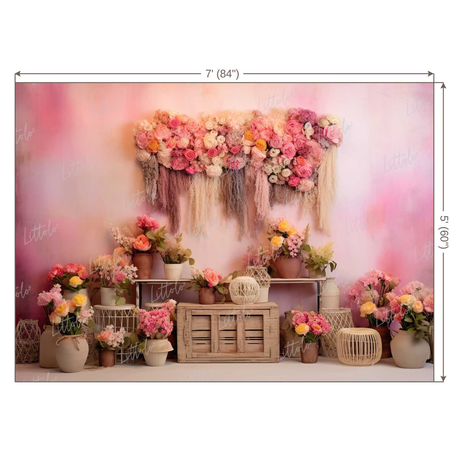 LB1158 Boho Theme Backdrop