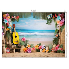 LB1163 Cake Smash and Themed Drops Beach Backdrop