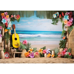 LB1163 Cake Smash and Themed Drops Beach Backdrop