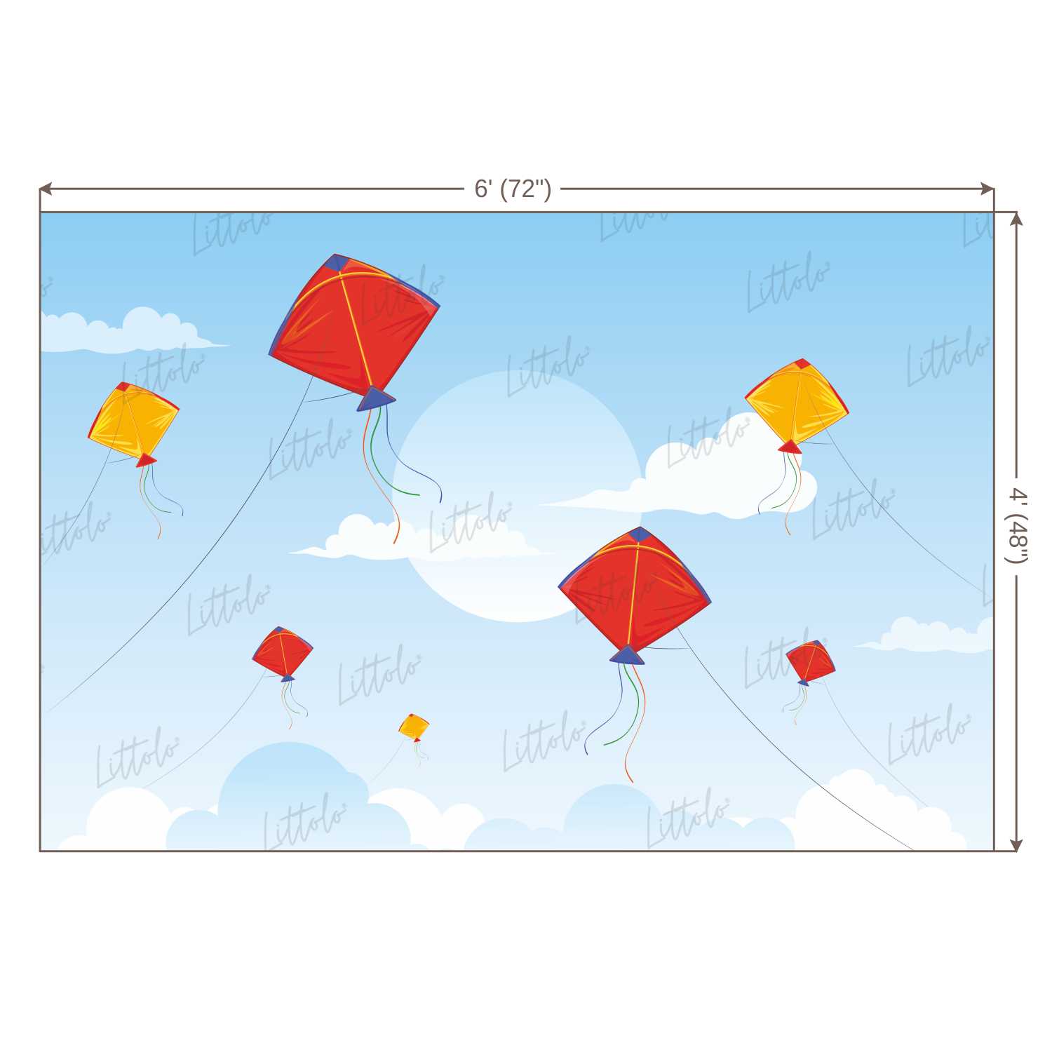 LB1164 Festivals and Seasons Kite Festival Backdrop