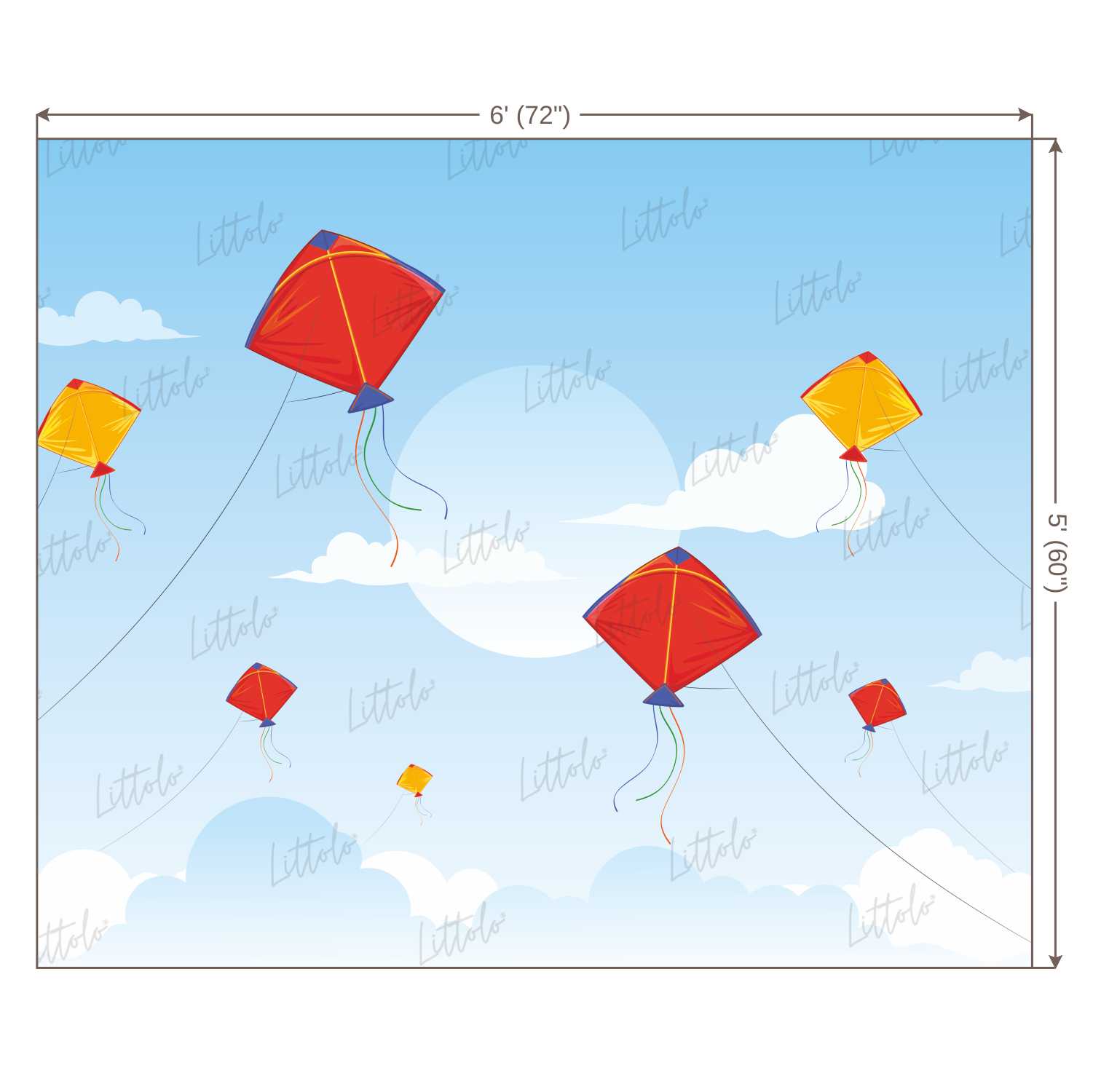 LB1164 Festivals and Seasons Kite Festival Backdrop