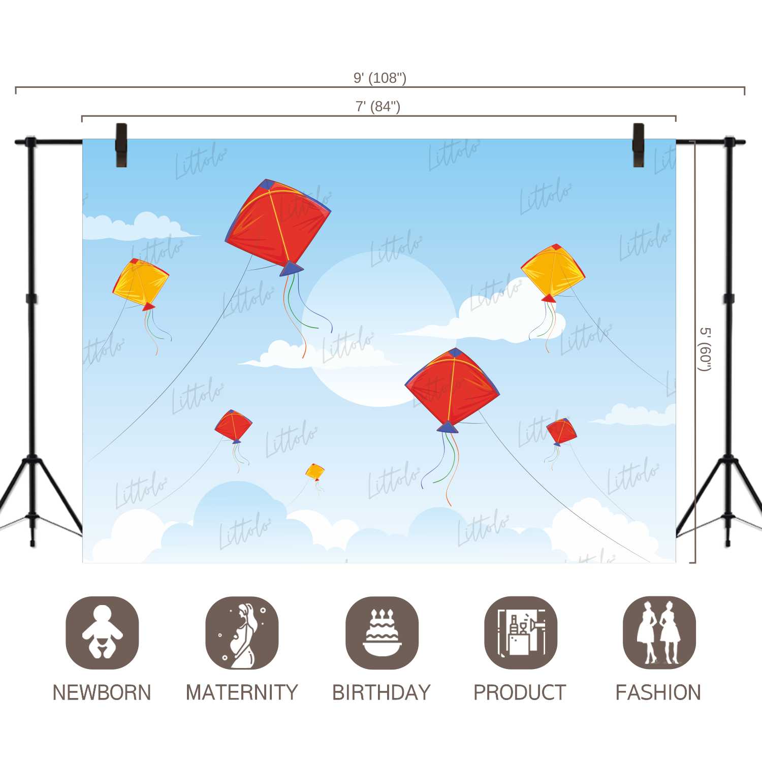 LB1164 Festivals and Seasons Kite Festival Backdrop