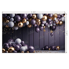 LB1174 Cake Smash and Themed Drops Balloon Garland Backdrop