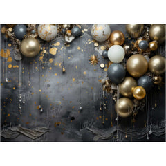 LB1175 Cake Smash and Themed Drops Balloon Garland Backdrop