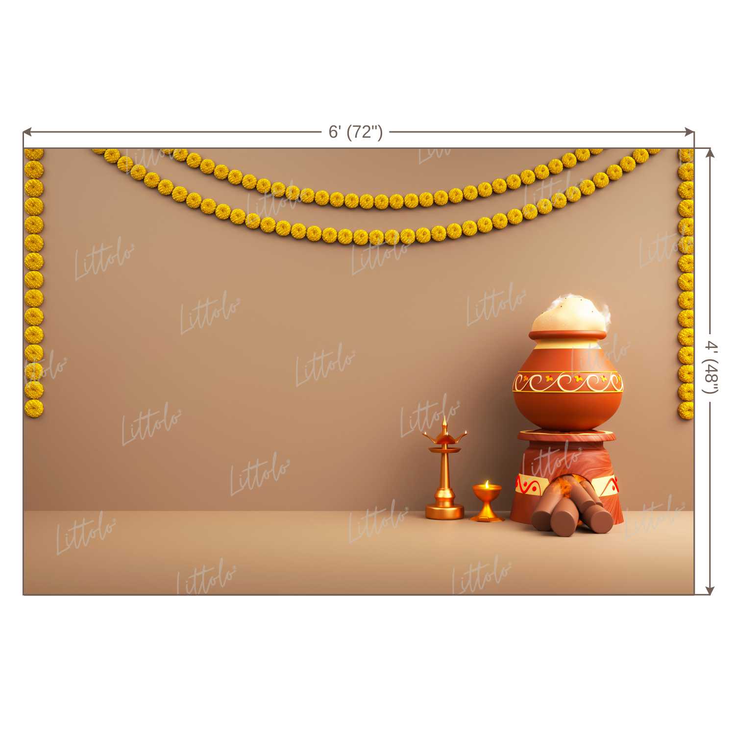 LB1183 Festivals and Seasons Pongal Backdrop