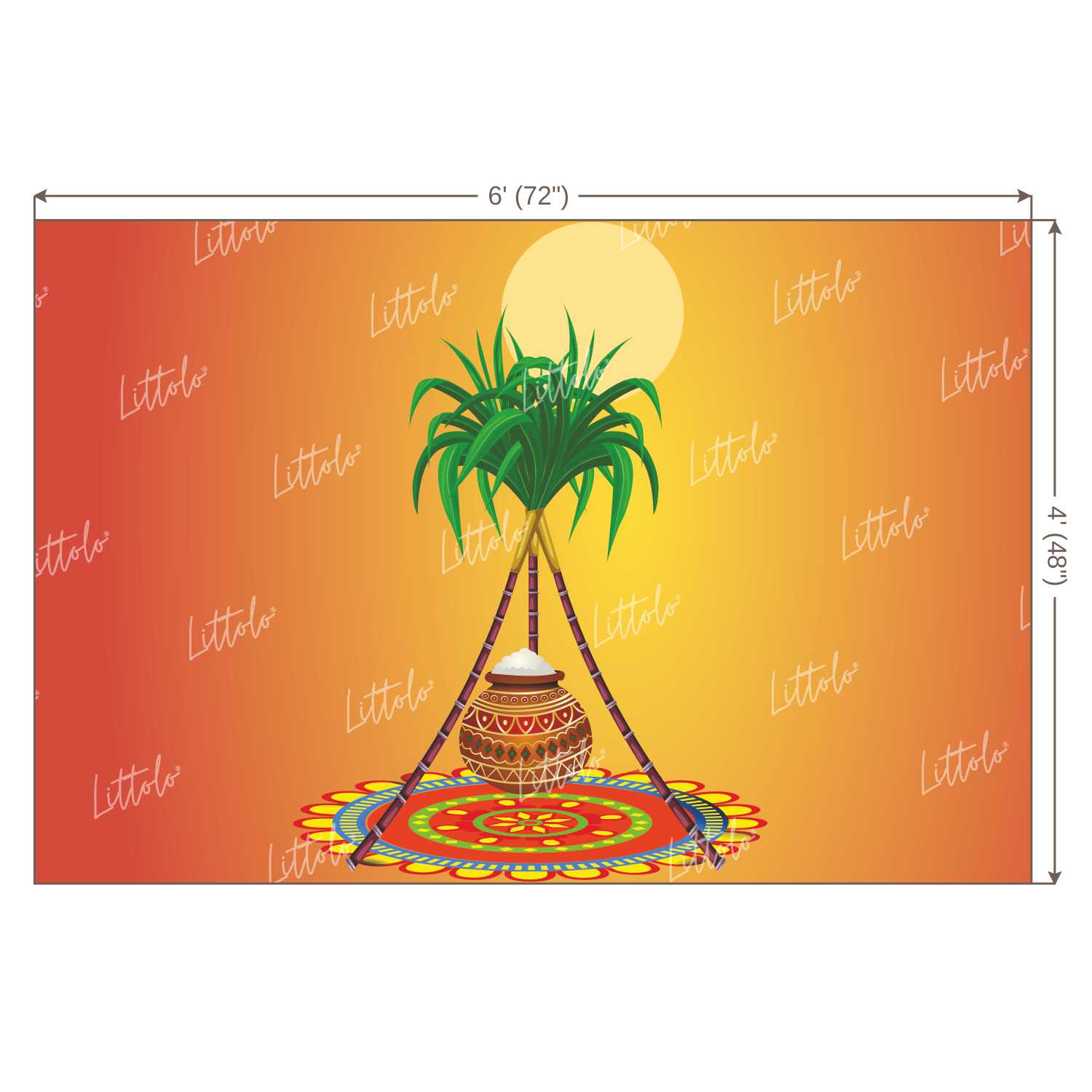 LB1189 Festivals and Seasons Pongal Backdrop