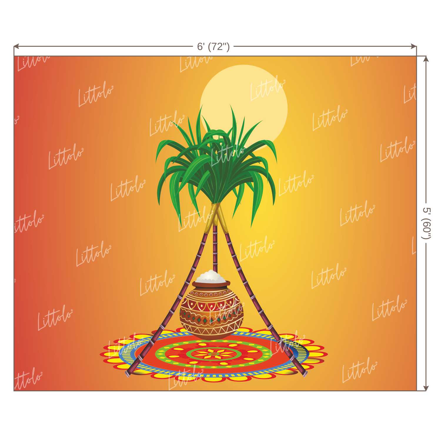 LB1189 Festivals and Seasons Pongal Backdrop