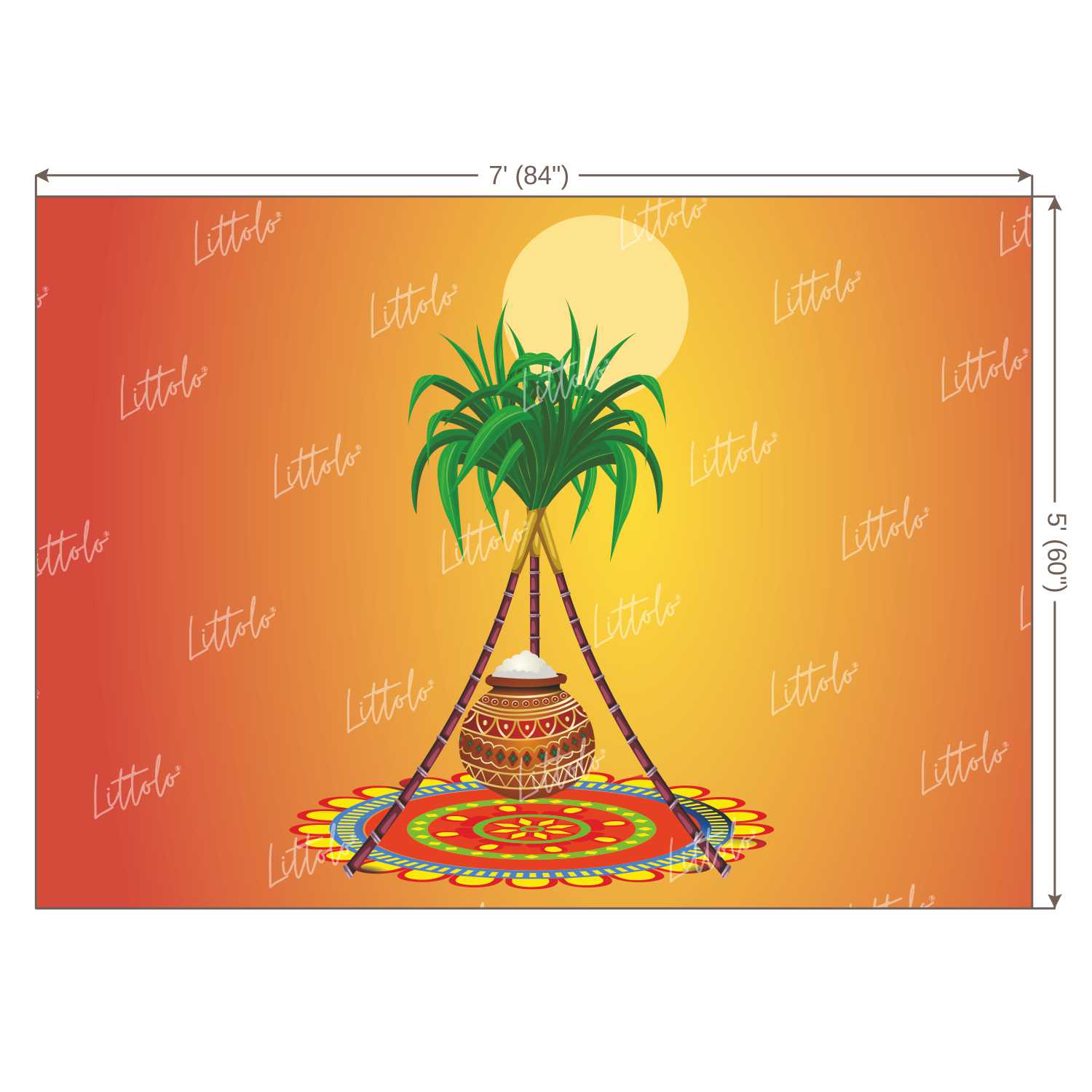 LB1189 Festivals and Seasons Pongal Backdrop