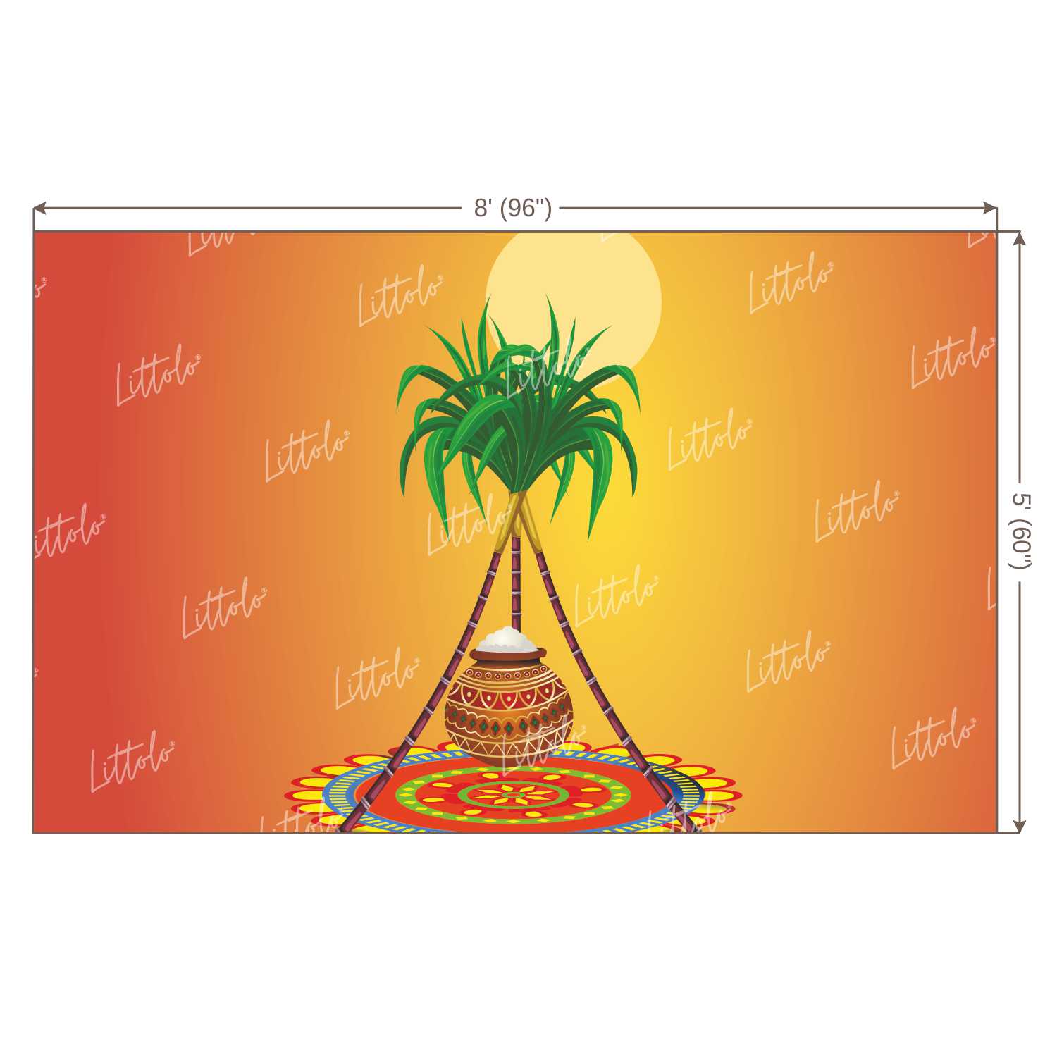 LB1189 Festivals and Seasons Pongal Backdrop