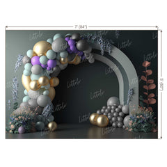 LB1209 Cake Smash and Themed Drops Balloon Garland Backdrop