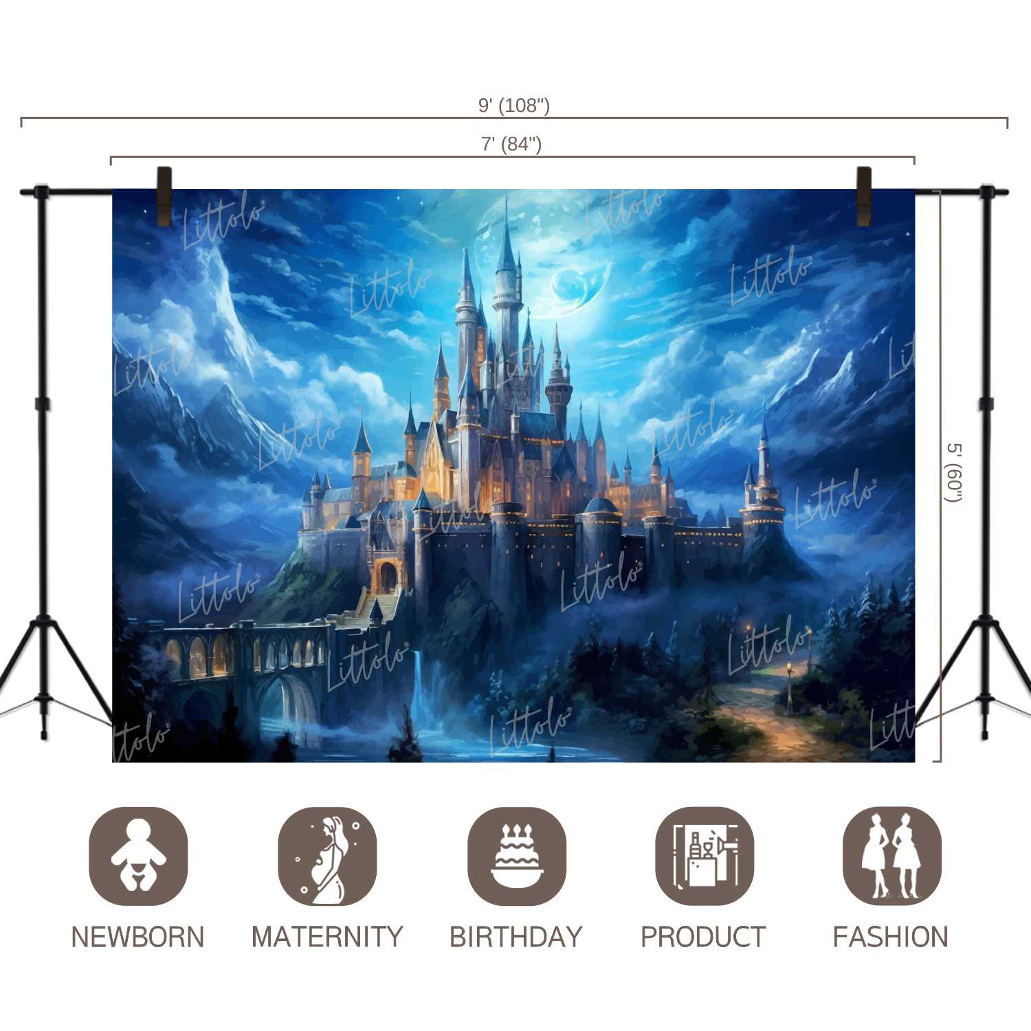 LB1211 Festivals and Seasons Prince / Princess Castle Backdrop