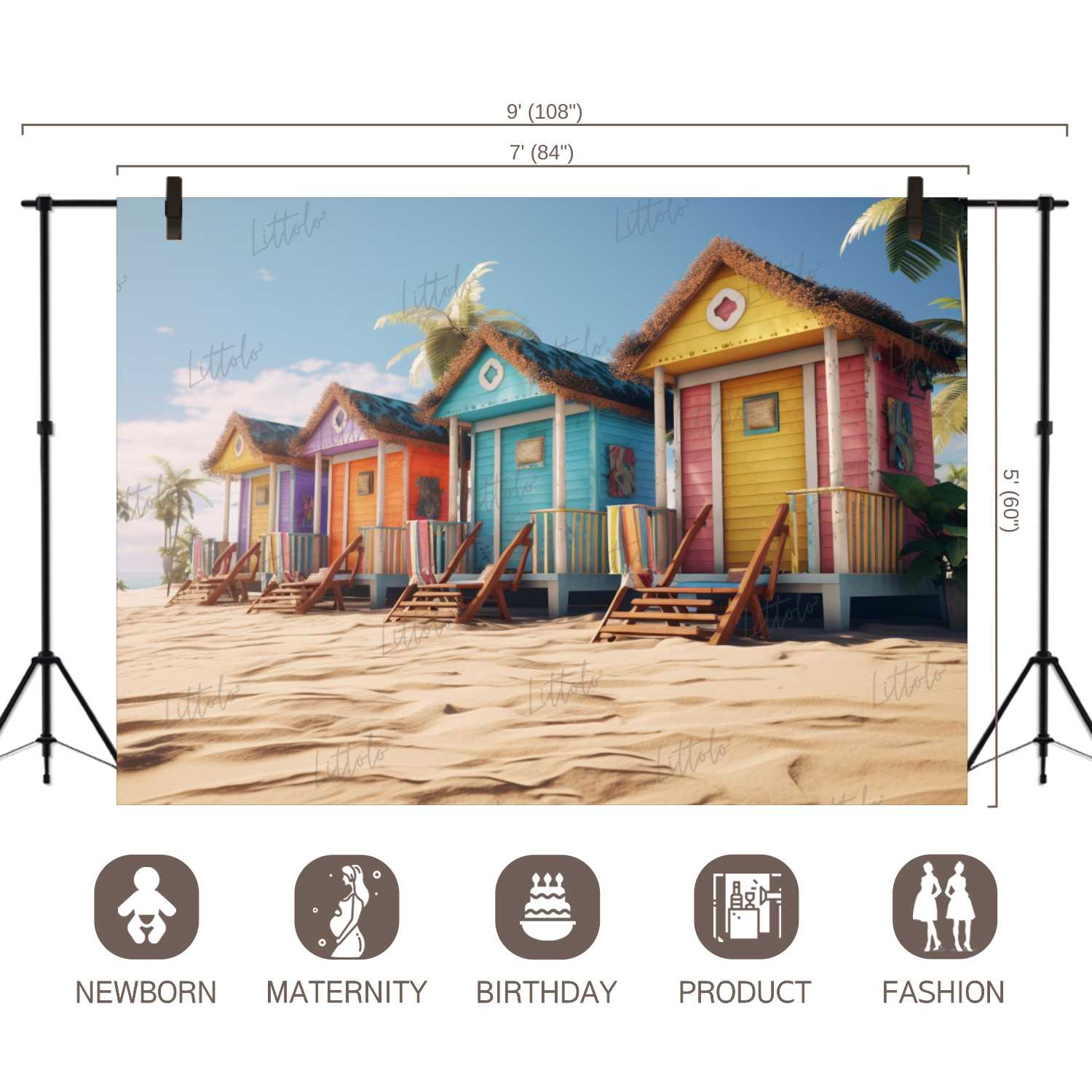 LB1218 Festivals and Seasons Beach Backdrop