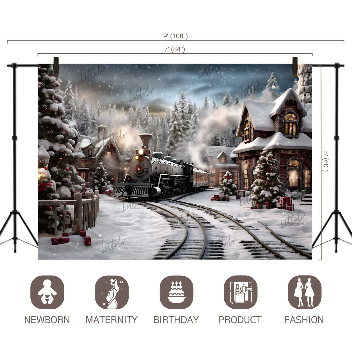 LB1219 Festivals and Seasons Christmas Backdrop