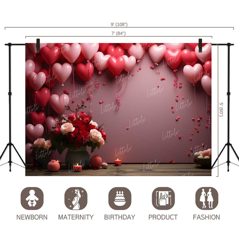 LB1224 Valentine's Day Backdrop