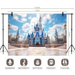 LB1228 Cake Smash and Themed Drops Prince / Princess Castle Backdrop