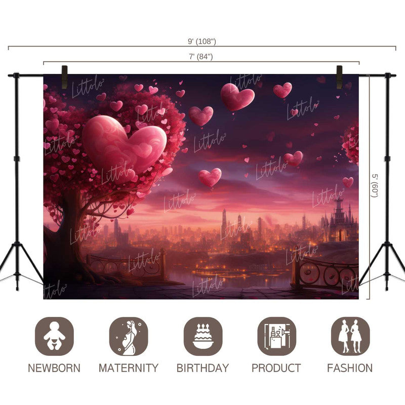 LB1237 Valentine's Day Backdrop