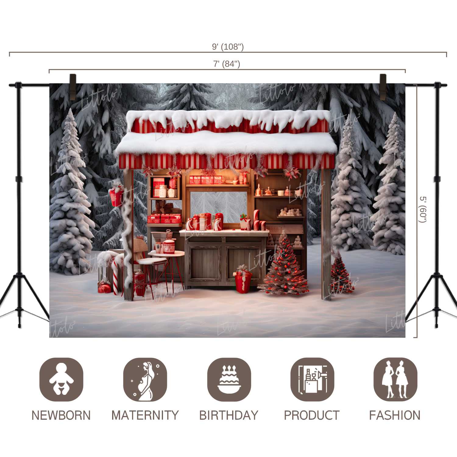 LB1241 Festivals and Seasons Christmas Backdrop