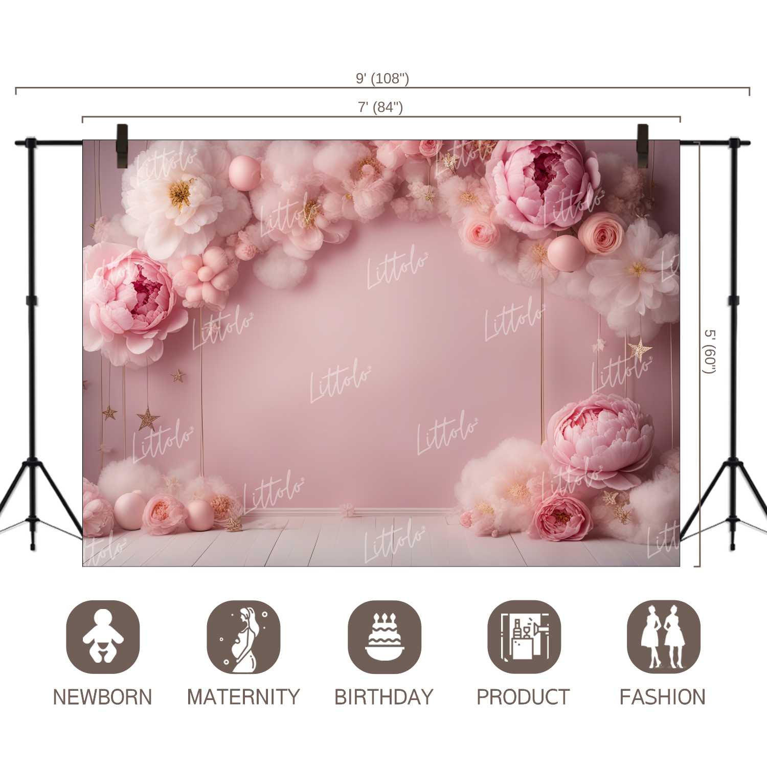 LB1274 Floral and Fine Art Backdrop