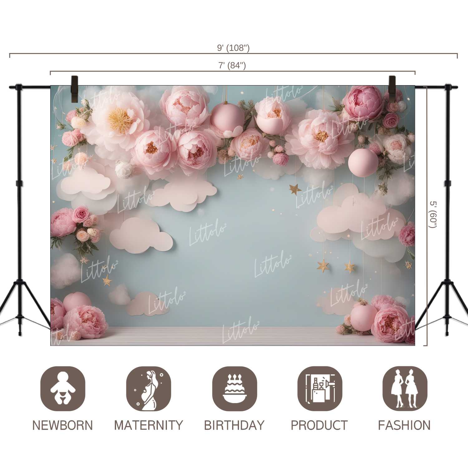 LB1275 Floral and Fine Art Backdrop