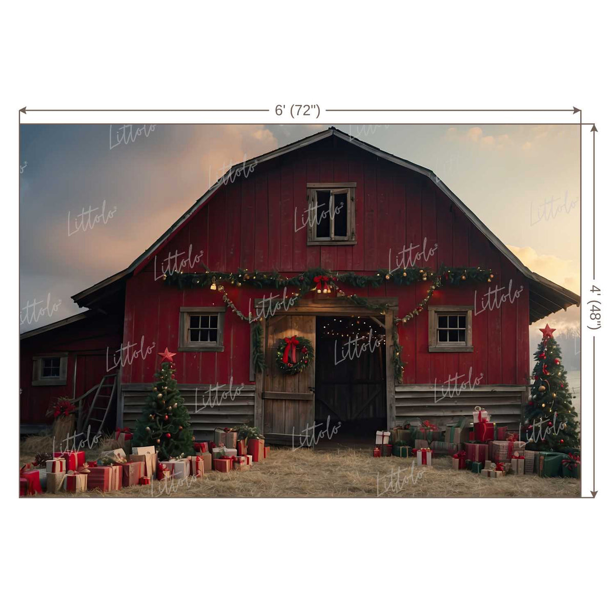 LB1287 Cake Smash and Themed Drops Farm House Backdrop