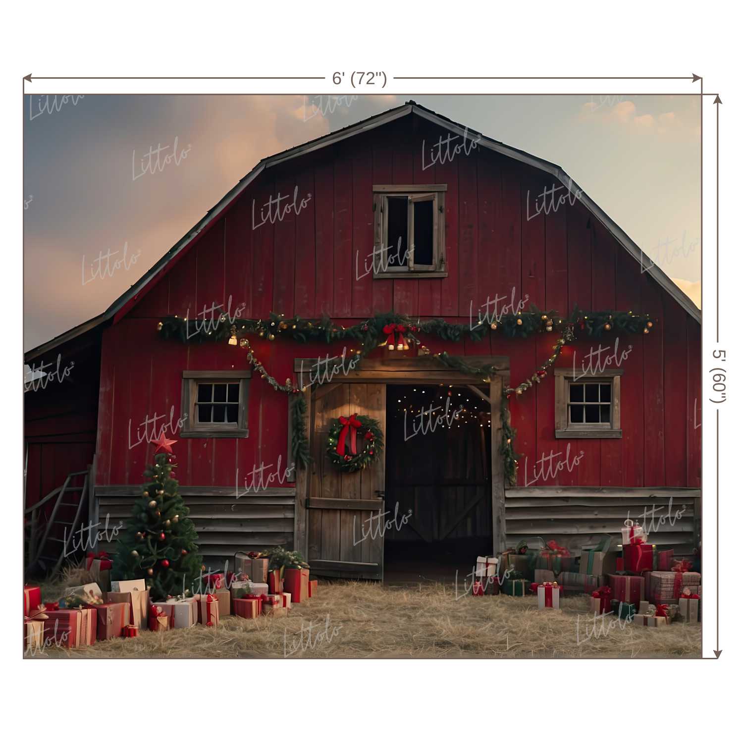 LB1287 Cake Smash and Themed Drops Farm House Backdrop