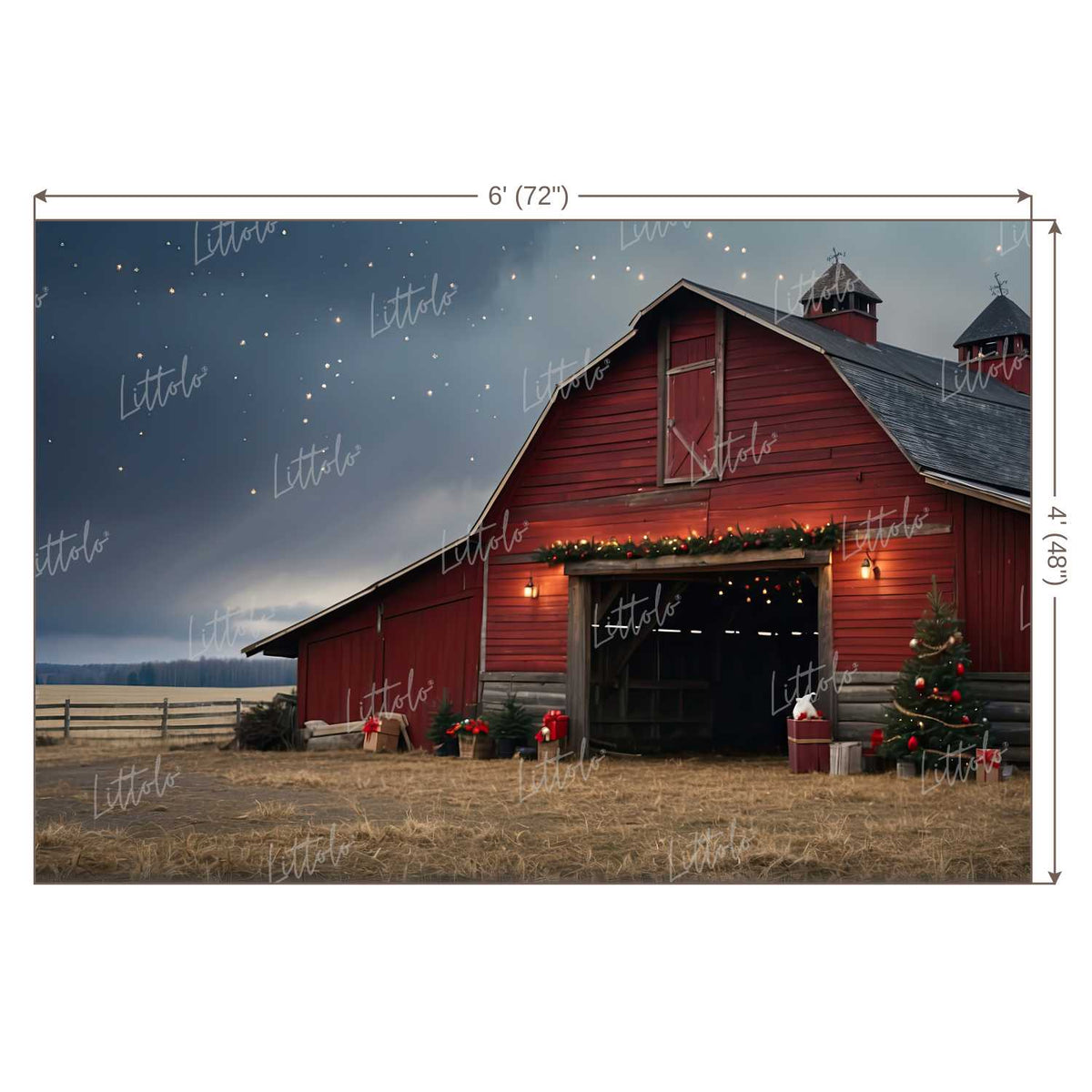 LB1293 Cake Smash and Themed Drops Farm House Backdrop