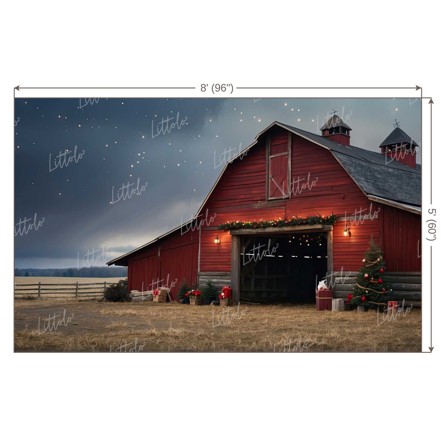 LB1293 Cake Smash and Themed Drops Farm House Backdrop