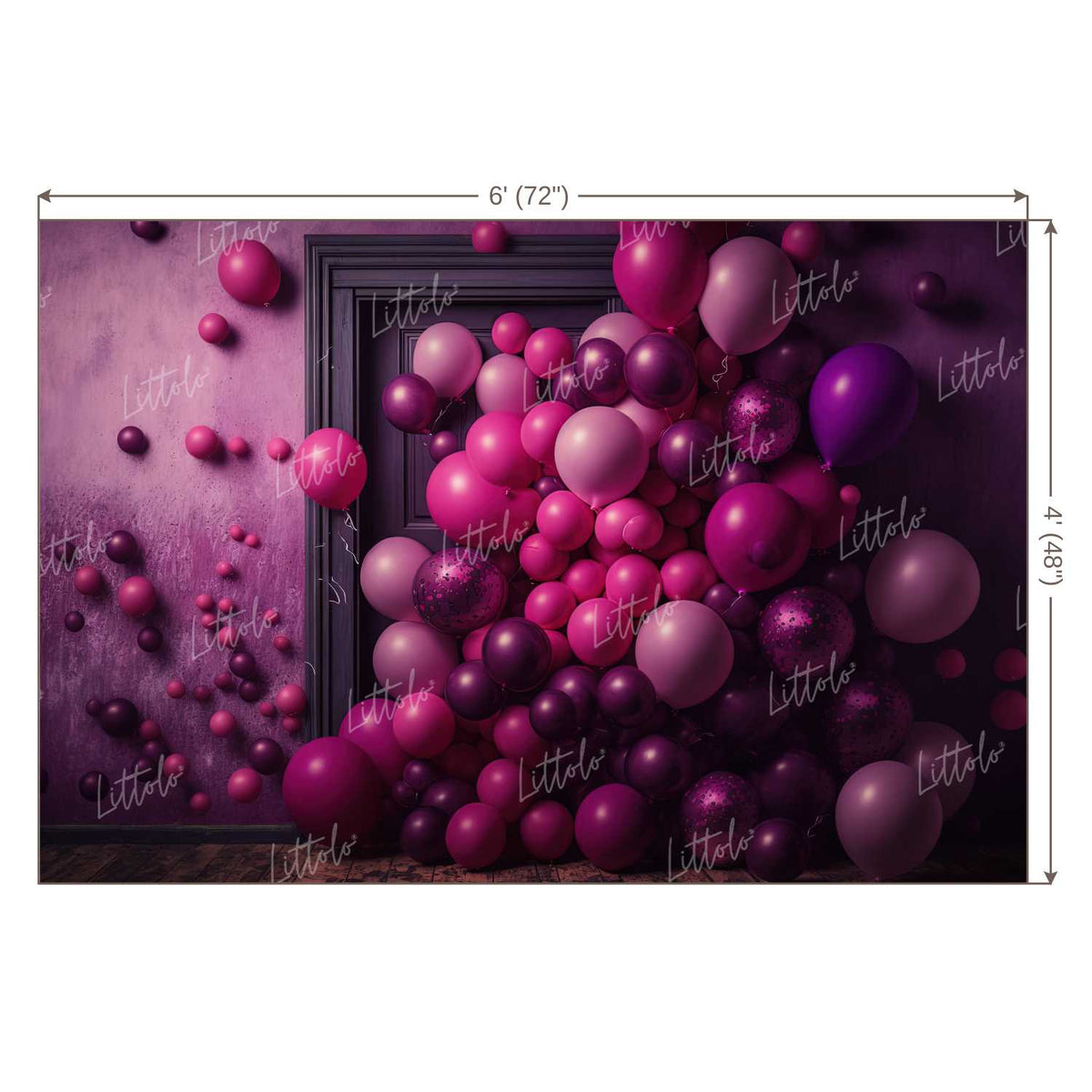 LB1295 Cake Smash and Themed Drops Balloon Garland Backdrop