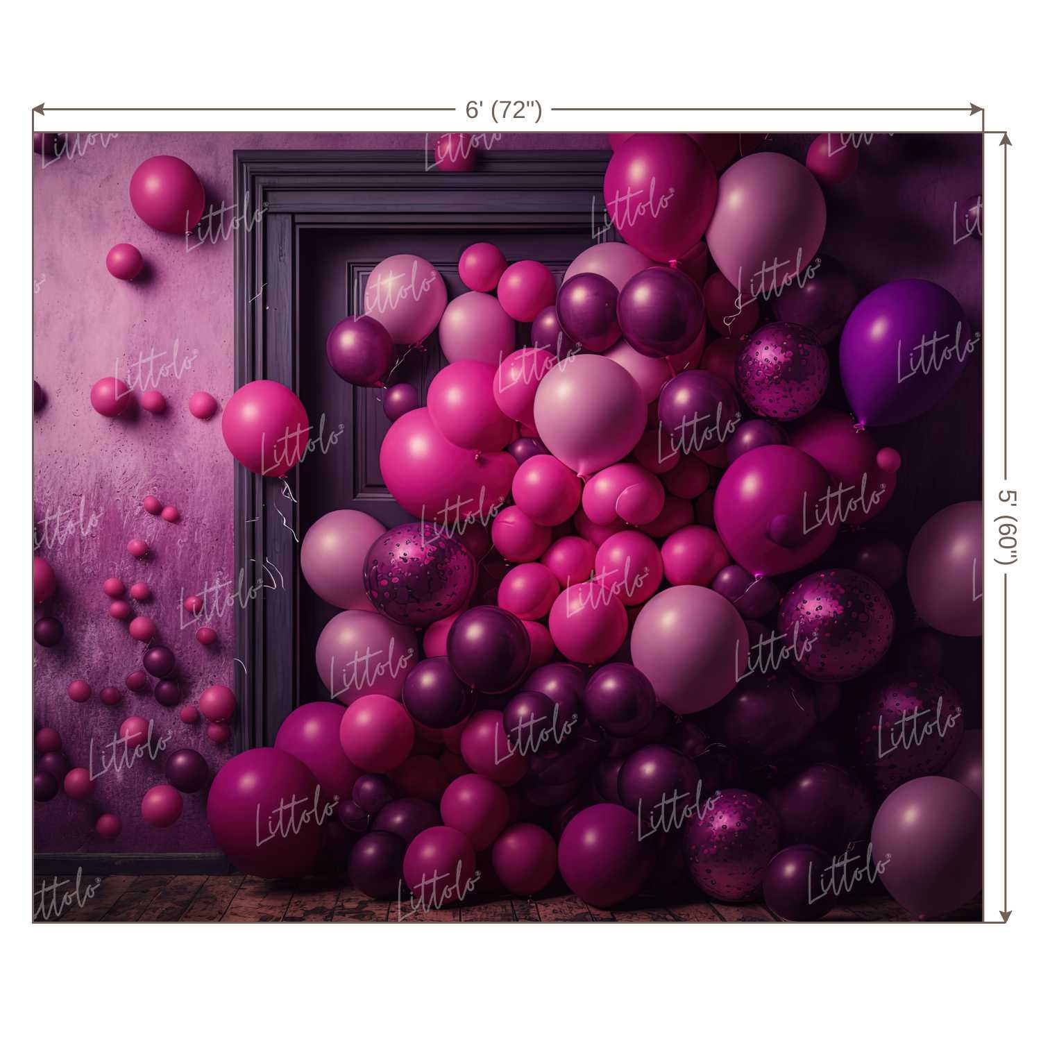 LB1295 Cake Smash and Themed Drops Balloon Garland Backdrop