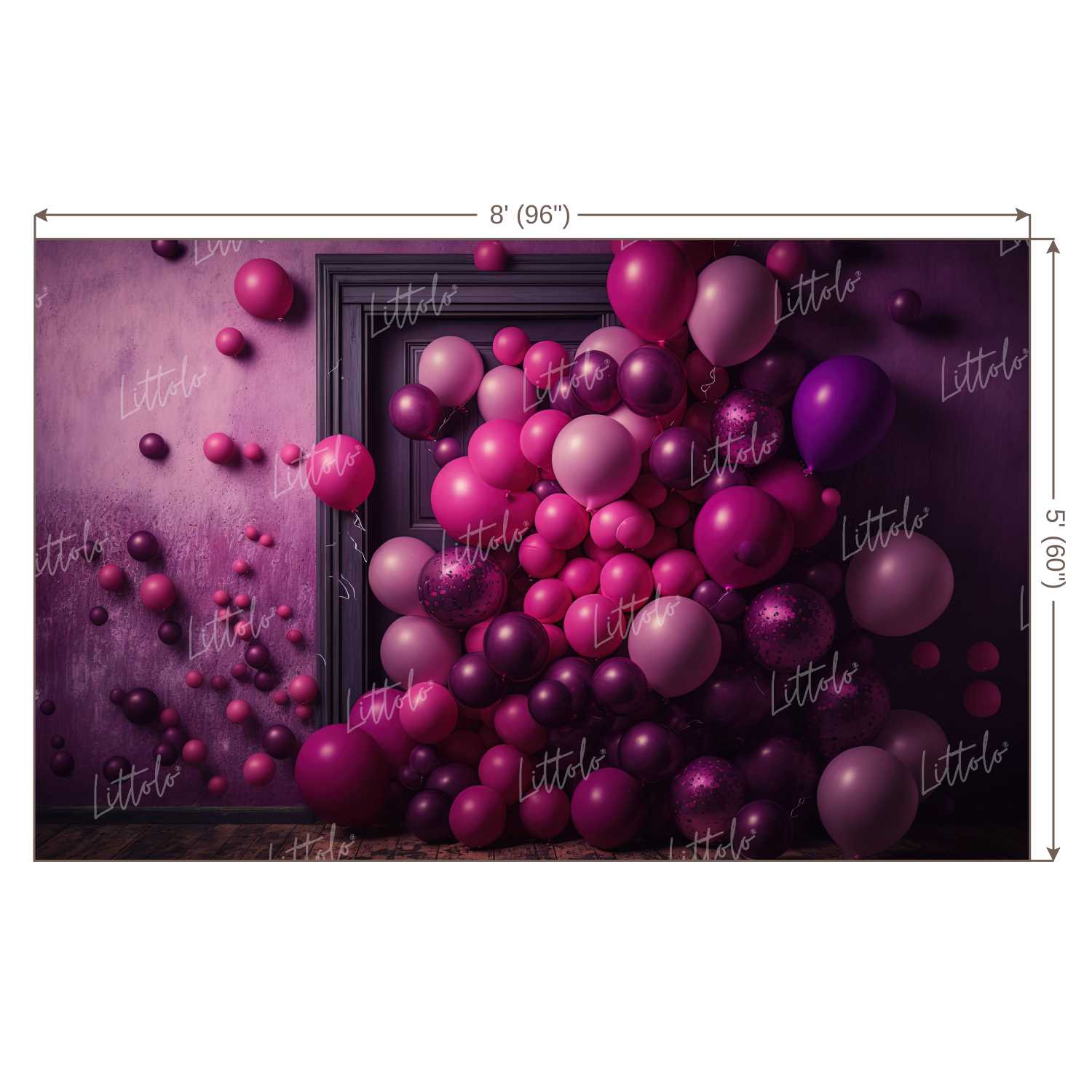 LB1295 Cake Smash and Themed Drops Balloon Garland Backdrop